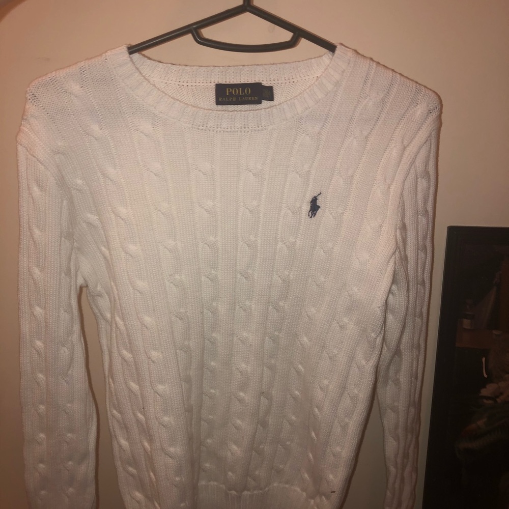 Polo white knit sweater!!